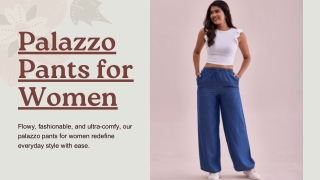 Go Colors Palazzo Pants for Women: Effortless Style & All-Day Comfort
