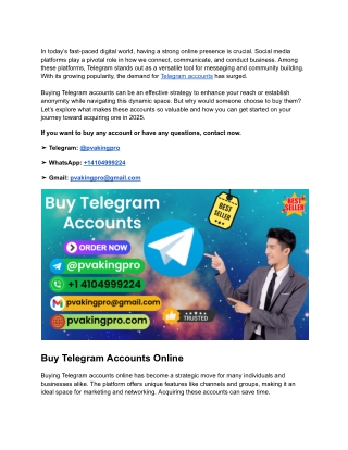 Step-by-step guide to buy telegram accounts
