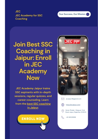 Join Best SSC Coaching in Jaipur Enroll in JEC Academy Now