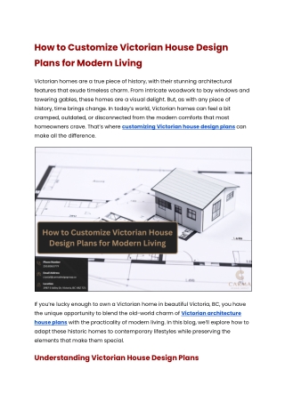 How to Customize Victorian House Design Plans for Modern Living