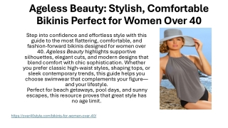 Ageless Beauty: Stylish, Comfortable Bikinis Perfect for Women Over 40