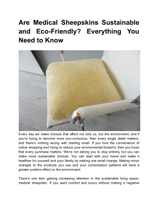 Are Medical Sheepskins Sustainable and Eco-Friendly_ Everything You Need to Know