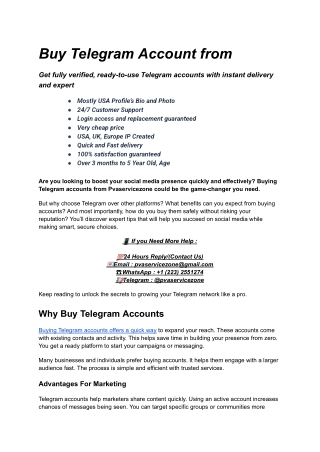 Buy Telegram Account from (7)