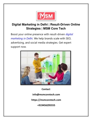 Digital Marketing in Delhi