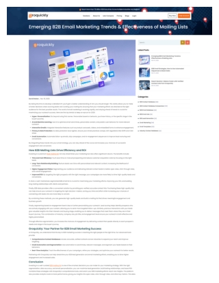 Emerging B2B Email Marketing Trends & Effectiveness of Mailing Lists