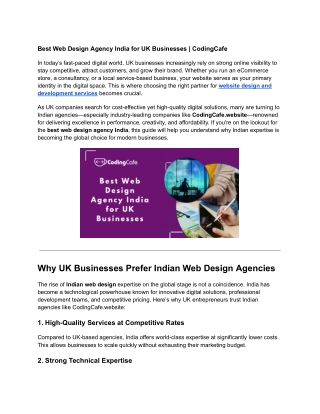 Best Web Design Agency India for UK Businesses _ CodingCafe