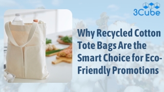 Why Recycled Cotton Tote Bags Are the Smart Choice for Eco-Friendly Promotions