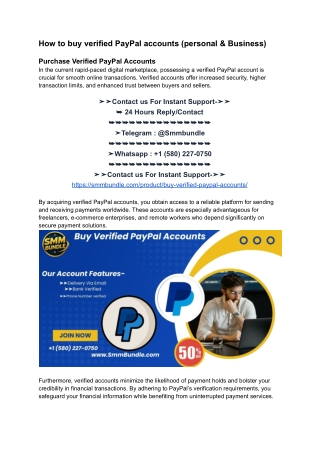 A Factual Deep-Dive into 2025 Verified Paypal Accounts (Personal, Business, 2fa