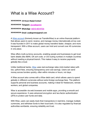 15 Trusted Sources to Buy Verified Wise Accounts This Year 2025