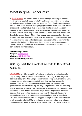 What is gmail Accounts