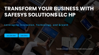 Data Visualization Redefined by Safesys Solutions LLC HP