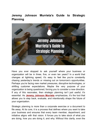 Future-Ready Strategy Guide by Jeremy Johnson Murrieta