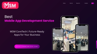 Top Mobile App Development Company in Jaipur for Android & iOS – MSM Coretech