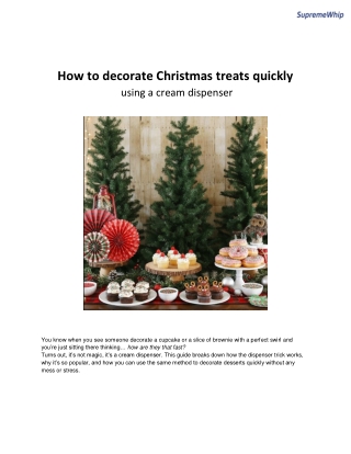 How to decorate Christmas treats quickly