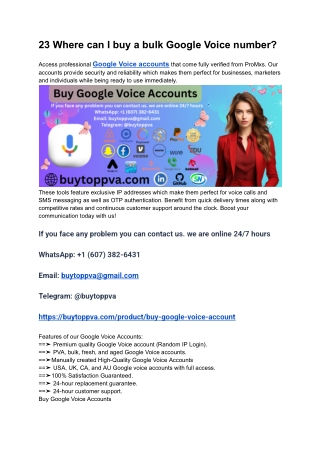 23 Where can I buy a bulk Google Voice number_