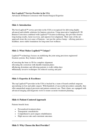 Advanced 3D Bunion Correction with Trusted Surgical Expertise