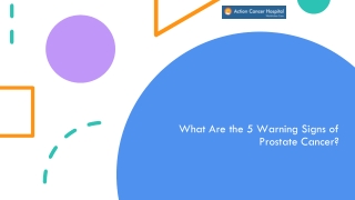 What are the first signs of a Prostate Cancer?