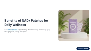 Benefits of NAD Patches for Daily Wellness