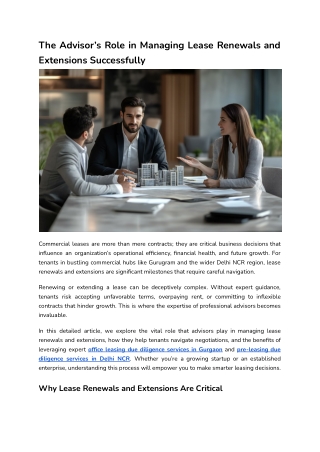 The Advisor’s Role in Managing Lease Renewals and Extensions Successfully.docx
