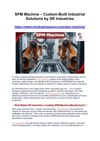 SPM Machine