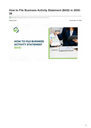 2025–26 BAS Lodgement Guide for Organisations