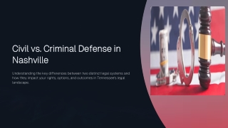 civil vs criminal defense Nashville