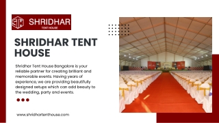 Creative Tent Decoration Services in Bangalore for Events
