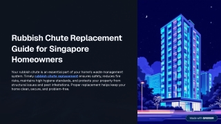 Rubbish Chute Replacement Singapore – Signs You Need a New Chute & Expert Tips