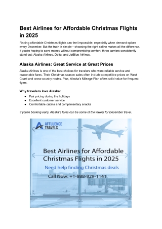 Best Airlines for Affordable Christmas Flights in 2025
