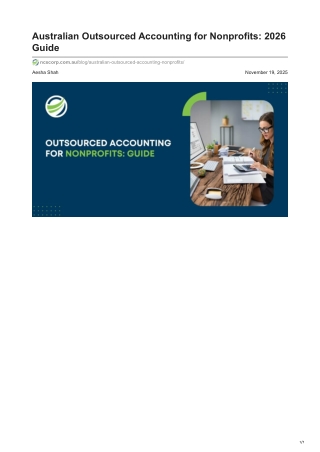 Outsourced Accounting for Australian Nonprofits 2026