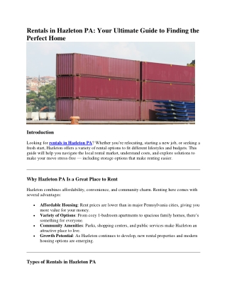 Rentals in Hazleton PA
