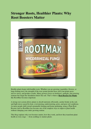Stronger Roots, Healthier Plants Why Root Boosters Matter