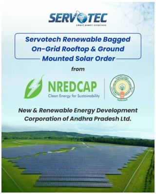 Servotech bags a ₹73.7 crore on-grid rooftop and ground-mounted solar project from NREDCAP