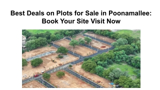 Best Deals on Plots for Sale in Poonamallee – Book Your Site Visit Now