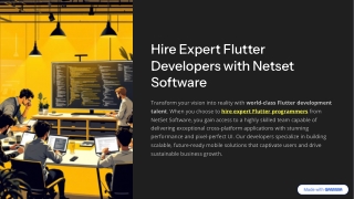Hire Expert Flutter Programmers with NetSet Software for Scalable App Developmen