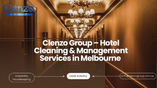 Professional Hotel Cleaning Services in Melbourne | Clenzo Group