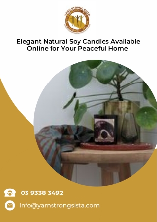 Elegant Natural Soy Candles Available Online for Your Peaceful Home