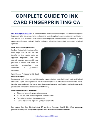 Ink Card Fingerprinting CA - PDF
