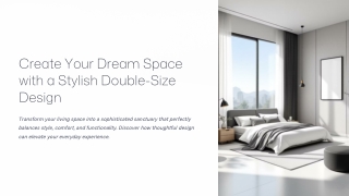 Create Your Dream Space with a Stylish Double Size Bed