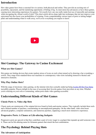 Optimizing Fun and Winnings with the very best Slot Game Strategies