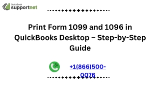 Print form 1099 and 1096 in QuickBooks desktop