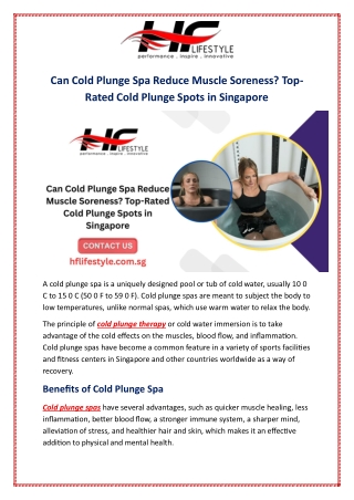 Can Cold Plunge Spa Reduce Muscle Soreness? Top-Rated Cold Plunge