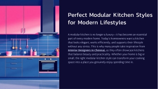 Perfect Modular Kitchen Styles for Modern Lifestyles