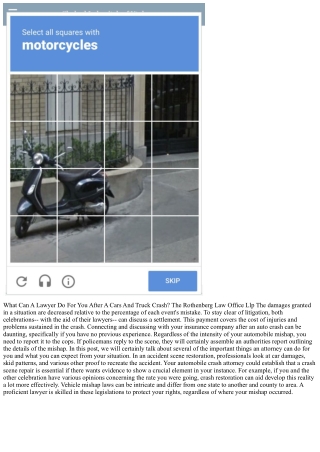 A Lawyer Can Aid Evaluate Fault And Settlement After An Automobile Crash