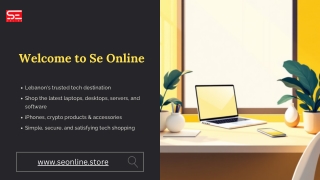 Shop Quality Phones, PCs, Laptops & Accessories Online in Lebanon at Se Online