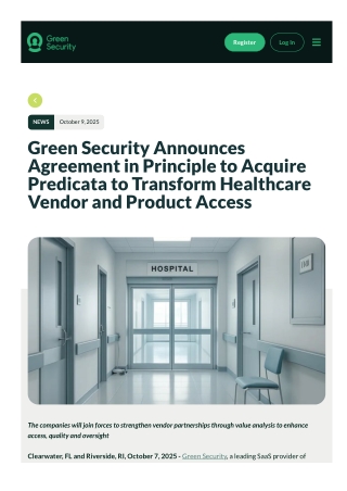 Green Security Expands Vendor Compliance Management with Predicata