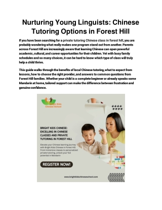 Nurturing Young Linguists_ Chinese Tutoring Options in Forest Hill