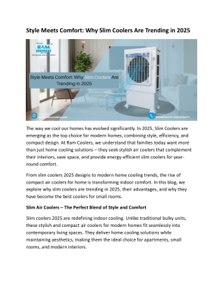 Style Meets Comfort: Why Slim Coolers Are Trending in 2025