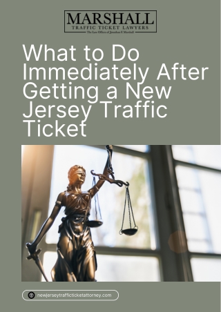 Professional Traffic Ticket Law Firm New Jersey