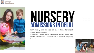 Nursery Admissions in Delhi